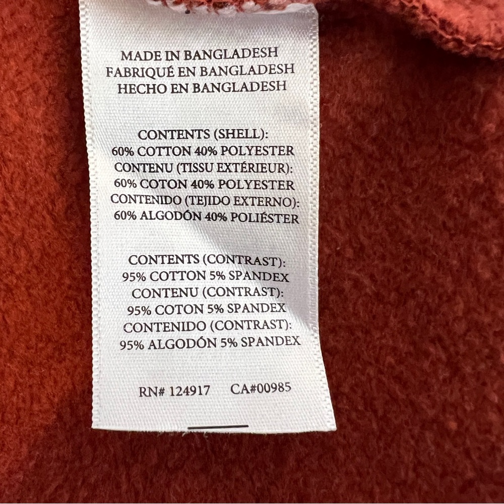 WEWOREWHAT Rust Cropped Sweatshirt Long Sleeve Raw Hem Pullover M - Picture 6 of 8